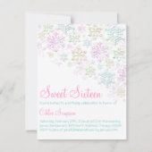 Chic Snowflake Sweet16 Invitation (Devant)