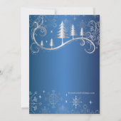 Chic Snowflakes kerstbomen feestdag Kaart (Achterkant)