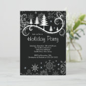 Chic Snowflakes kerstbomen feestdag Kaart (Staand voorkant)