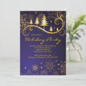 Chic Snowflakes kerstbomen feestdag Kaart (Staand voorkant)