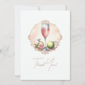 Chic Social Club Tennis Bachelorette Foto Bedankkaart (Voorkant)