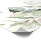 Chic Soft Blush Roses Floral Weduwen Welkom Poster (Hoek)