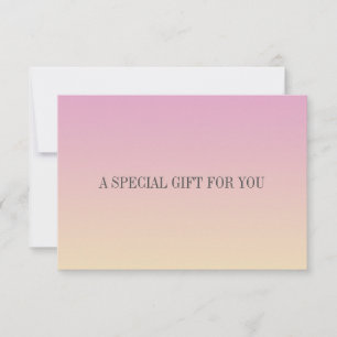 Chic Soft Gradient Roze Sinaasappel Gift Kaart