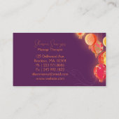 Chic Spa Lanterns Salon Carte de visite (Dos)