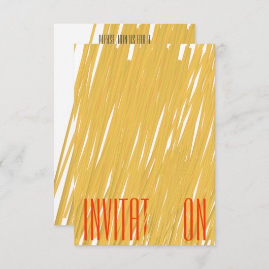 Chic Spaghetti Pasta Dîner Italien Invitation (Devant / Derrière)