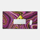 Chic Sparkle Glitter marmer roze goudmonogram Bureaumat (Keyboard & Muis)