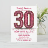 Chic Sparkling Crystal Roze en Goud 30e Verjaardag Kaart (Staand voorkant)