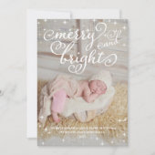 Chic Sparkling Merry & Bright Holidays Carte photo (Devant)