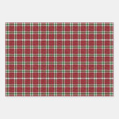 Chic Sparkly Plaid Christmas Inpakpapier Vel (Voorkant 3)