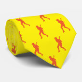 Chic Sports Baseball Hitter Cravate Silhouette (Roulé)