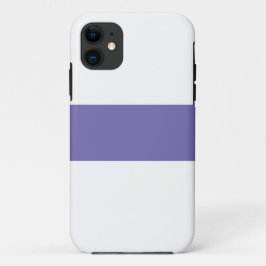 Chic Sporty Modern Periwinkle Paarse witte strepen iPhone 11 Hoesje