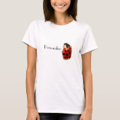Chic Spoted Ladybug met naam T-shirt (Voorkant)