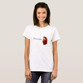 Chic Spoted Ladybug met naam T-shirt (Voorkant volledig)