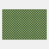 Chic Spring Forest Green Polka Dots Pattern Inpakpapier Vel (Voorkant 3)