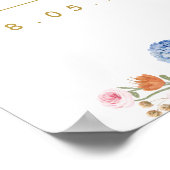 Chic Spring Garden Floral Vrijgezellenfeest Welkom Poster (Hoek)