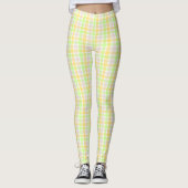 Chic Spring Green Check Patroon Leggings (Voorkant)
