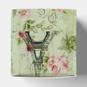 chic spring mint roze floral paris eiffel tower bedankdoosjes (Bovenkant)