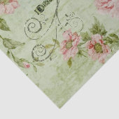 chic spring mint roze floral paris eiffel tower tissuepapier (Detail)