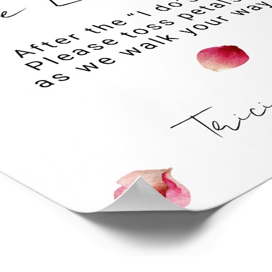 Chic Sprinkle The Love Petal Toss Verstuur je brui Poster (Hoek)