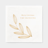 Chic Sprout Hand-Drawn Botanical Folie Servetten (Voorkant)