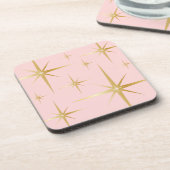 Chic Starburst Drink Coasters - Roze Bier Onderzetter (Linkerzijde)
