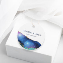 Chic Starry Galaxy Bedrijfsnaam QR Social Hang