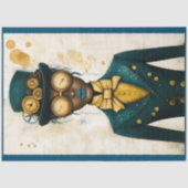 Chic Steampunk Vrouw Gold Goggles P4 Decoupage Tissuepapier (Voorkant)