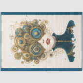 Chic Steampunk Vrouw Portret N8 Decoupage Tissuepapier (Voorkant)