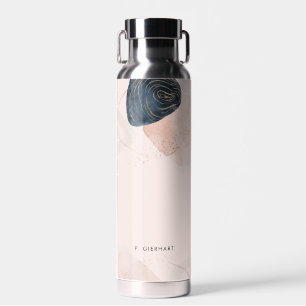 Chic stenen marmer gepersonaliseerd waterfles