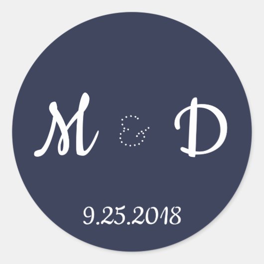 Chic Stickers Mariage Monogramme (Devant)