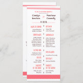 Chic Stijlvolle Coral Arrow Wedding Program Rack K Programma (Voorkant / Achterkant)