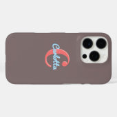 Chic Stijlvolle Mocha Bruin Monogram Initiaal Naam Case-Mate iPhone Case (Achterkant (horizontaal))