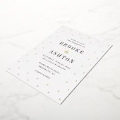 Chic Stippen FOLIE Moderne huwelijksuitnodiging Folie Uitnodiging (Gedraaid)