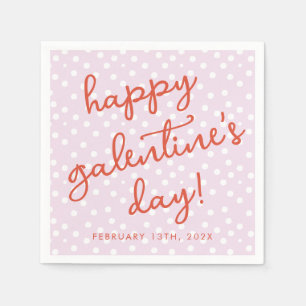 Chic Stippen Happy Galentines Day Party Servet