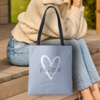 Chic Stof Blauw Hart Persoonlijk