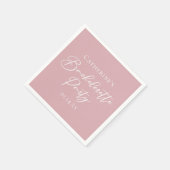 Chic Stof Roze Roze Bachelorette Feest Servet (Hoek)