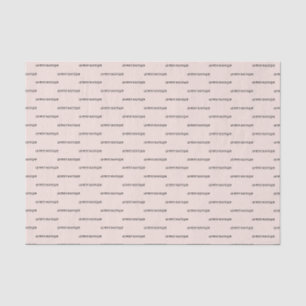 Chic Store Name Pattern Blush Pink Boutique Tissuepapier