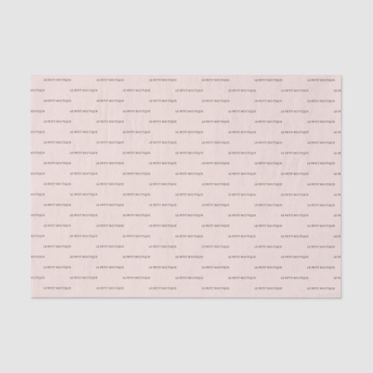 Chic Store Name Pattern Blush Pink Boutique Tissuepapier (Voorkant)