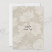 Chic String Lights Linen Floral Bachelorette Party Kaart (Achterkant)