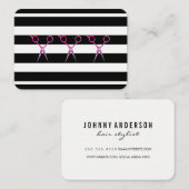 Chic Stripe Patroonschaar Visitekaartje (Voorkant / Achterkant)