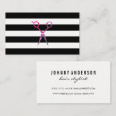 Chic Stripe Patroonschaar Visitekaartje (Voorkant / Achterkant)