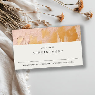 Chic Struik Pink Gold Oil Paint Texture Afspraak Visitekaartje