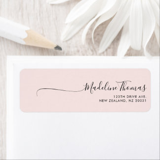 Chic Stylish Black Pink Trendy Script Etiket