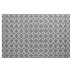 Chic Stylish Gray Faux Batik Linen Squares Patroon Stof