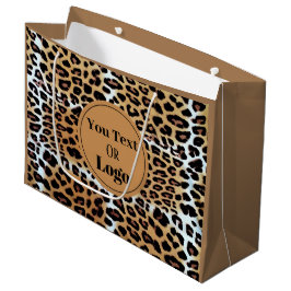 Chic Stylish Leopard Animal Print Custom Business Groot Cadeauzakje