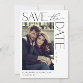 Chic Stylish Mod Photo Save the Date 2 Kaart (Voorkant)