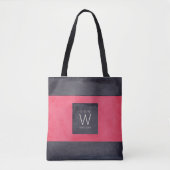 Chic Stylish Modern Monogram Bunco Queen Draagtas (Voorkant)