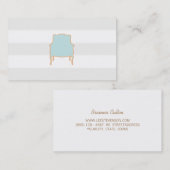 Chic subtle Stripes Carte de visite (Devant / Derrière)