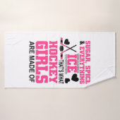chic sucre et épices filles hockey sur glace (Serviette de bain)
