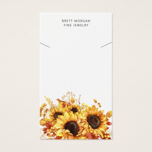 Chic Sunflower Ketting Display Kaarten Visitekaartje (Voorkant)